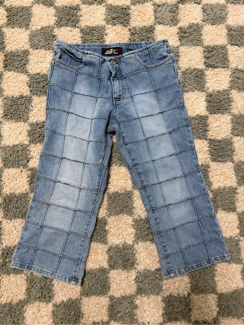 Lazer Jeans Women's 5 Low Rise Capri Light Wash Y2K Vintage Patchwork Bratz Vtg